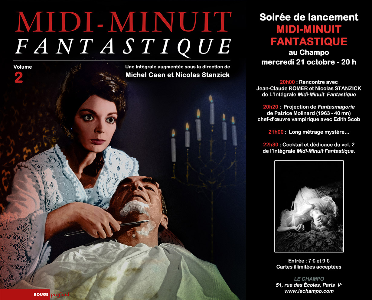 Soirée Midi-Minuit Fantastique, le 21 octobre, au cinéma Le Champo avec Nicolas Stanzick